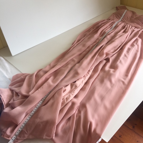 JJ’S HOUSE womens 16 special occasion formal dress dusty pink pockets NEW - Picture 14 of 15